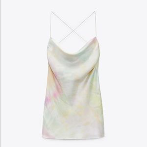 Zara Tie Dye Slip Mini Dress